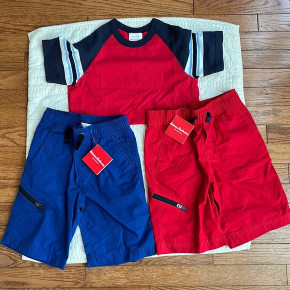 *3 PC Bundle* Hanna Andersson 2 pairs of new shorts & matching t-shirt
